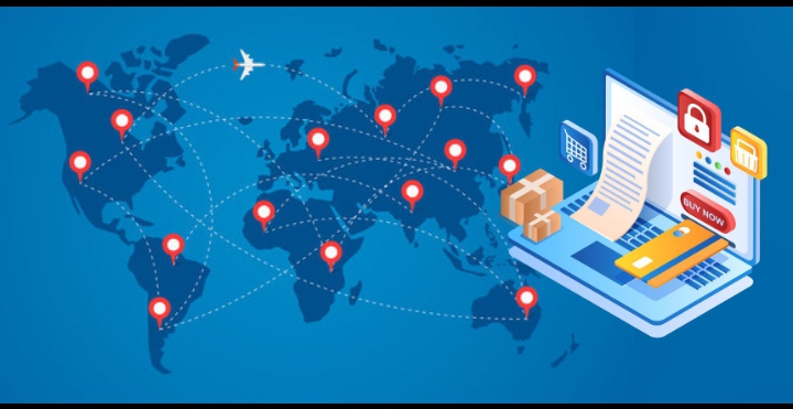 Online business global customer reach