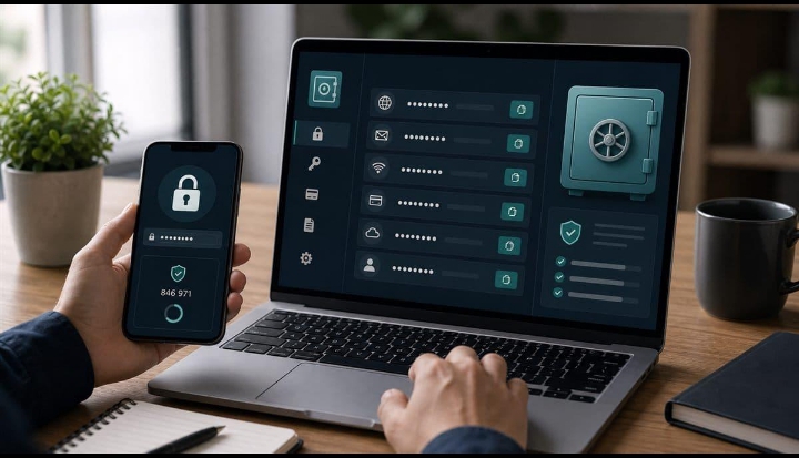 Secure online accounts with password management
