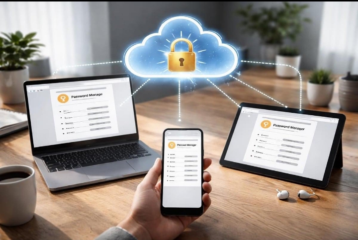 How a password manager protects and synchronizes passwords