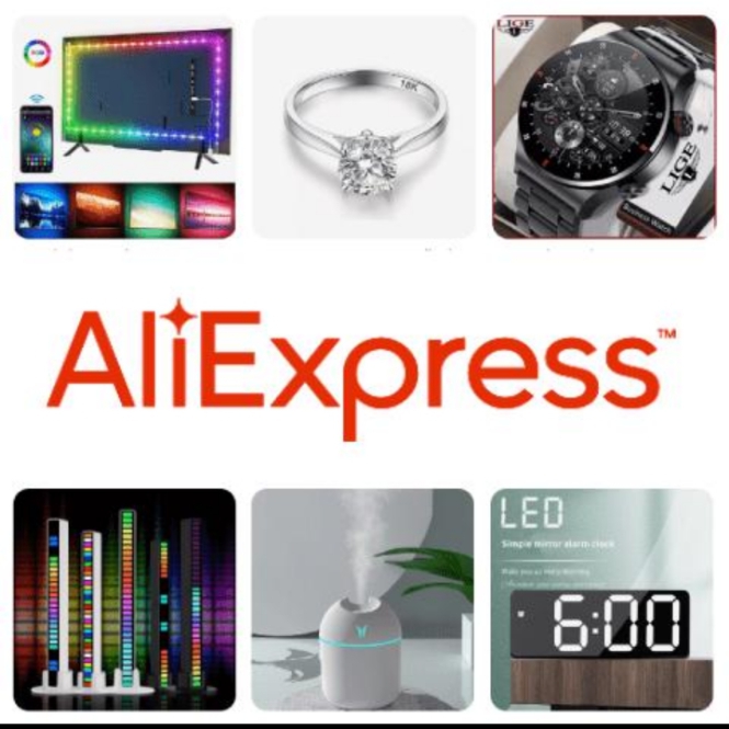 Popular product categories available on AliExpress